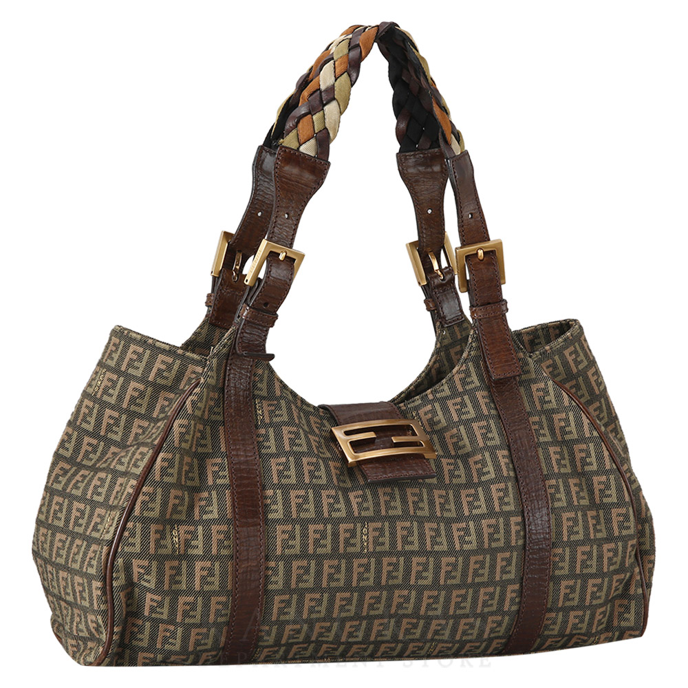 FENDI(USED)펜디 8BR463 FF쥬카 패브릭 숄더백