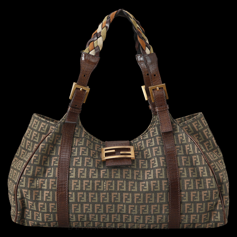 FENDI(USED)펜디 8BR463 FF쥬카 패브릭 숄더백