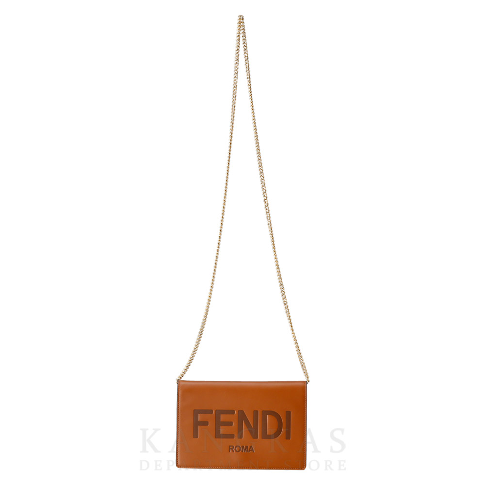 FENDI(USED)펜디 엠보스 로고 체인 숄더백