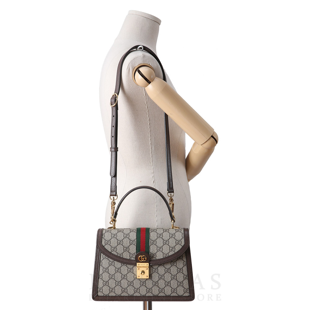 GUCCI(USED)구찌 651055 오피디아 웹 디테일 스몰 탑 핸들백