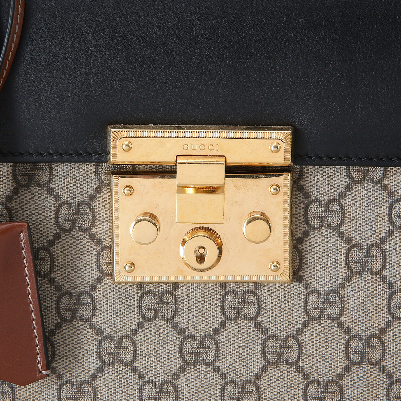 GUCCI(USED)구찌 453188 패드락 GG 탑 핸들백
