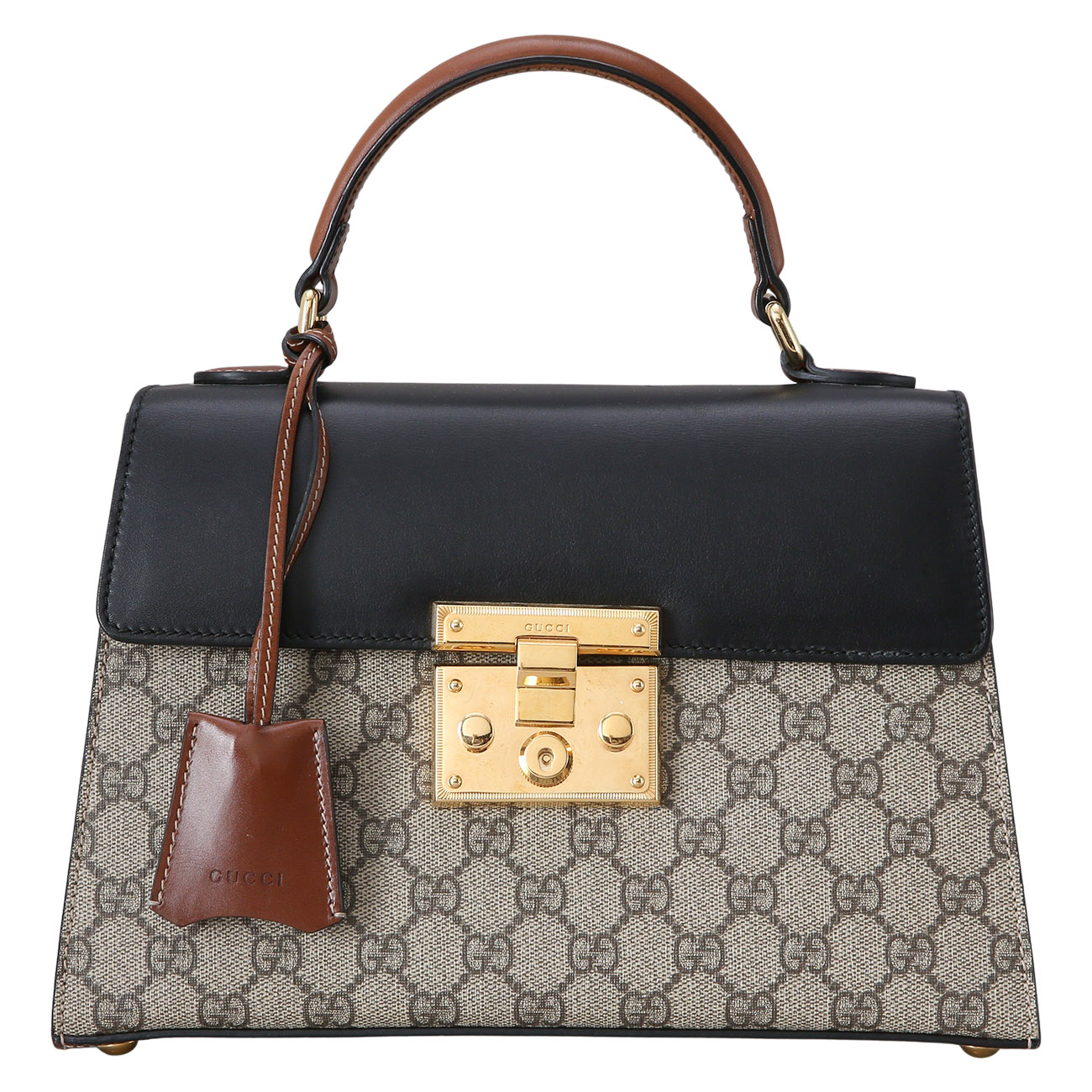 GUCCI(USED)구찌 453188 패드락 GG 탑 핸들백
