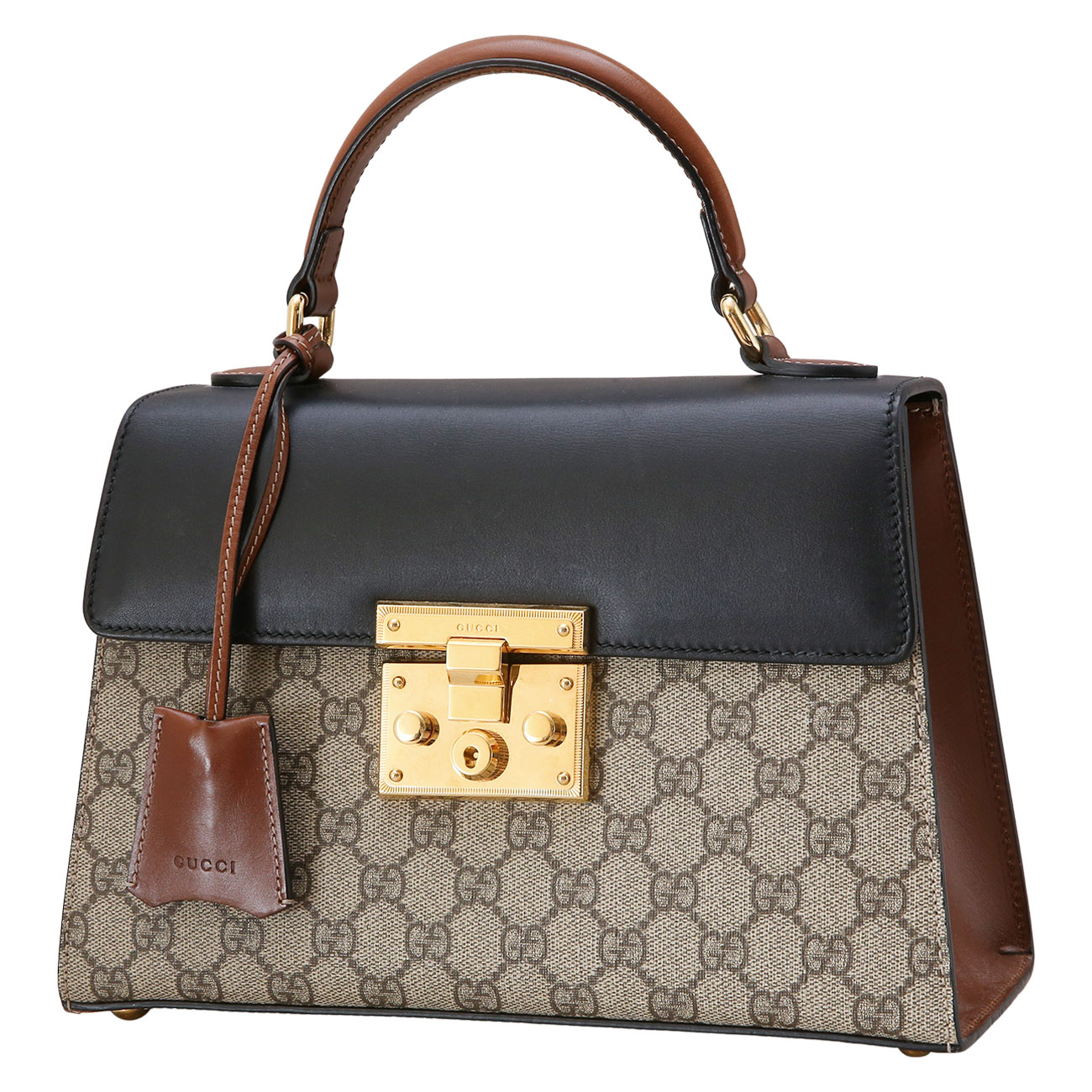 GUCCI(USED)구찌 453188 패드락 GG 탑 핸들백