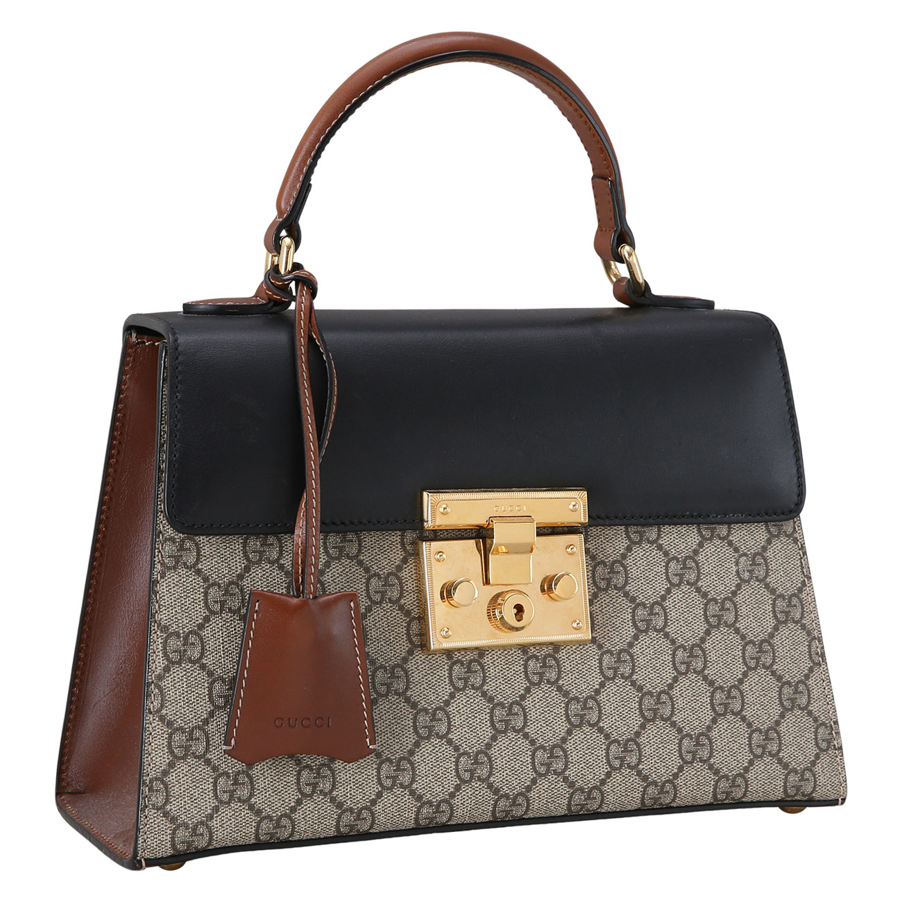 GUCCI(USED)구찌 453188 패드락 GG 탑 핸들백