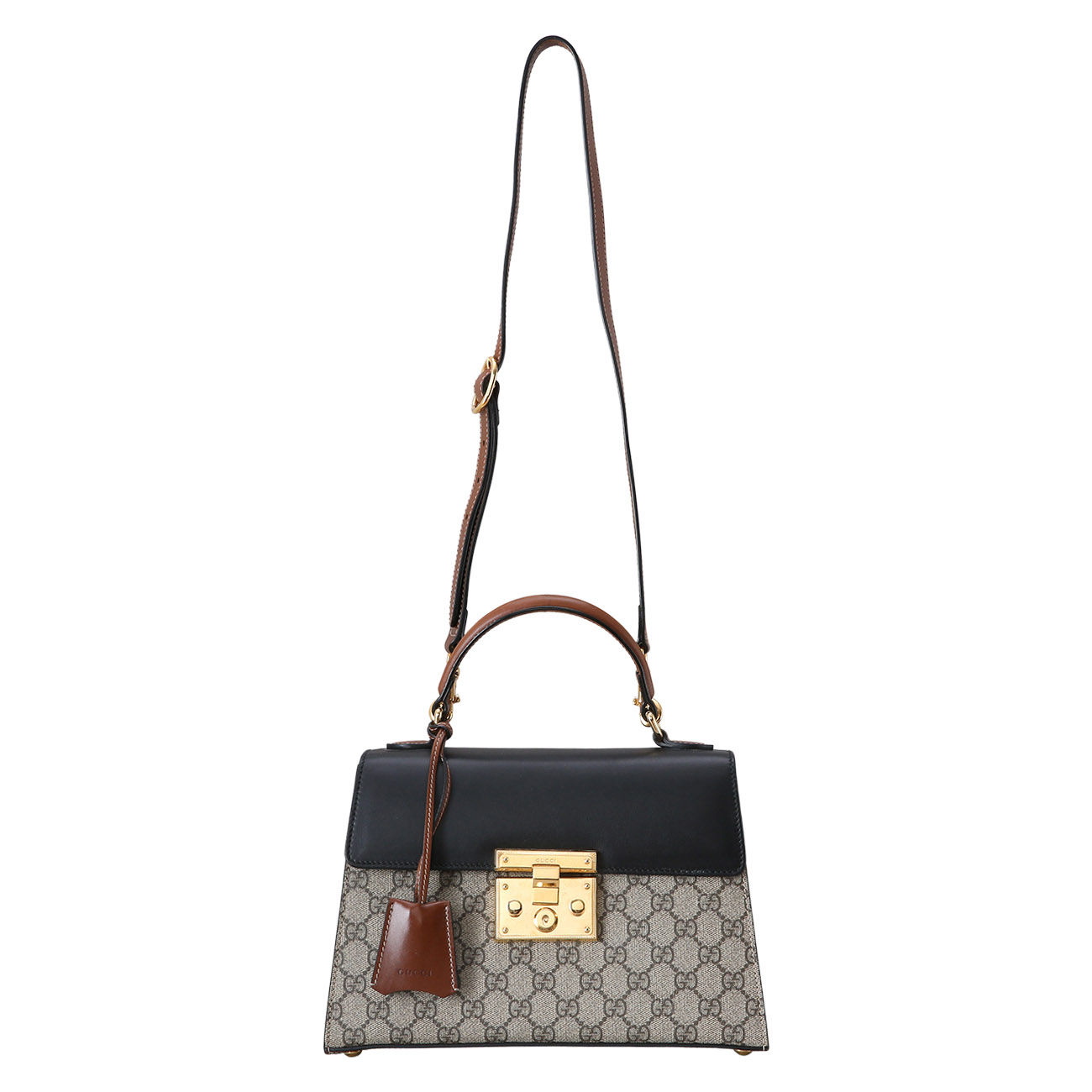 GUCCI(USED)구찌 453188 패드락 GG 탑 핸들백