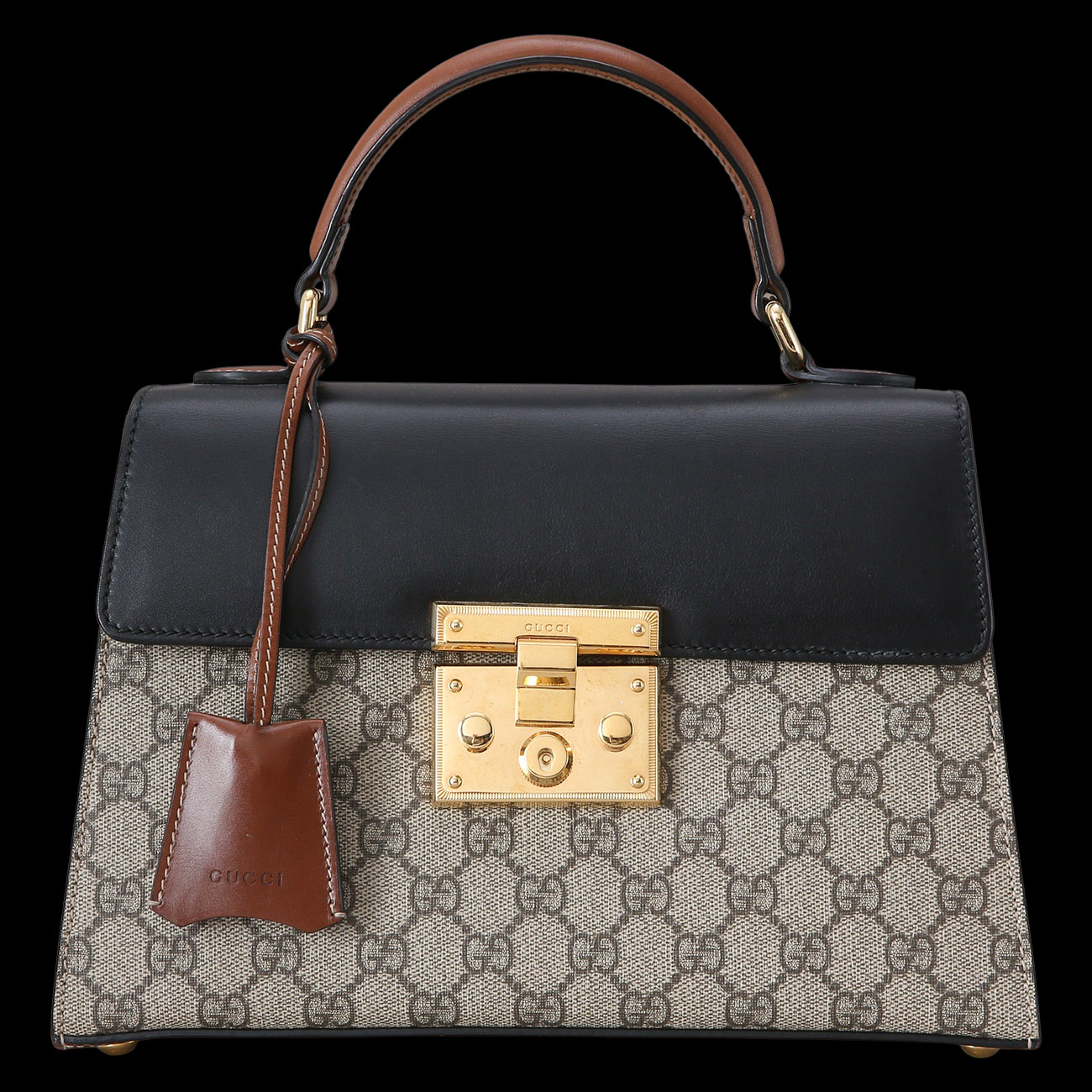 GUCCI(USED)구찌 453188 패드락 GG 탑 핸들백