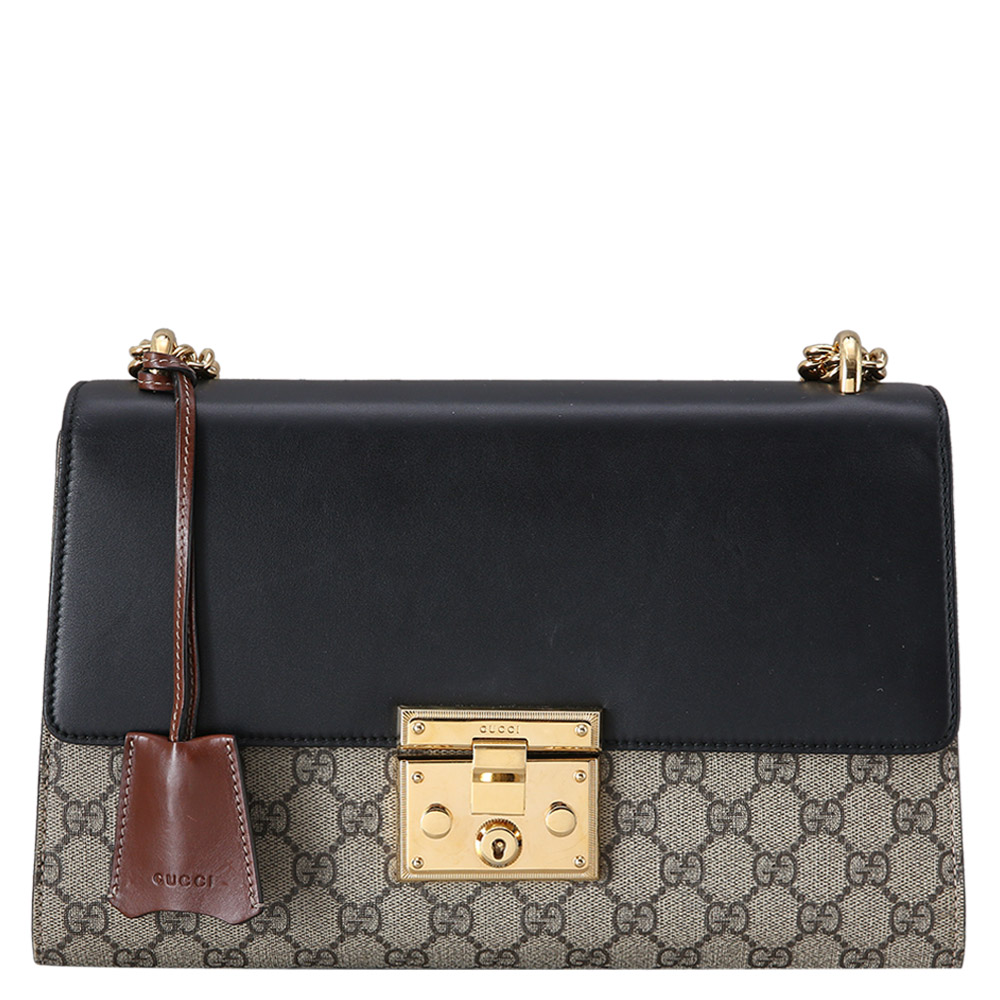 GUCCI(USED)구찌 409486 GG시마 패드락 체인 숄더백