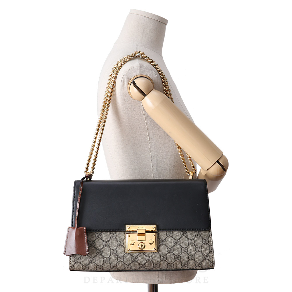 GUCCI(USED)구찌 409486 GG시마 패드락 체인 숄더백