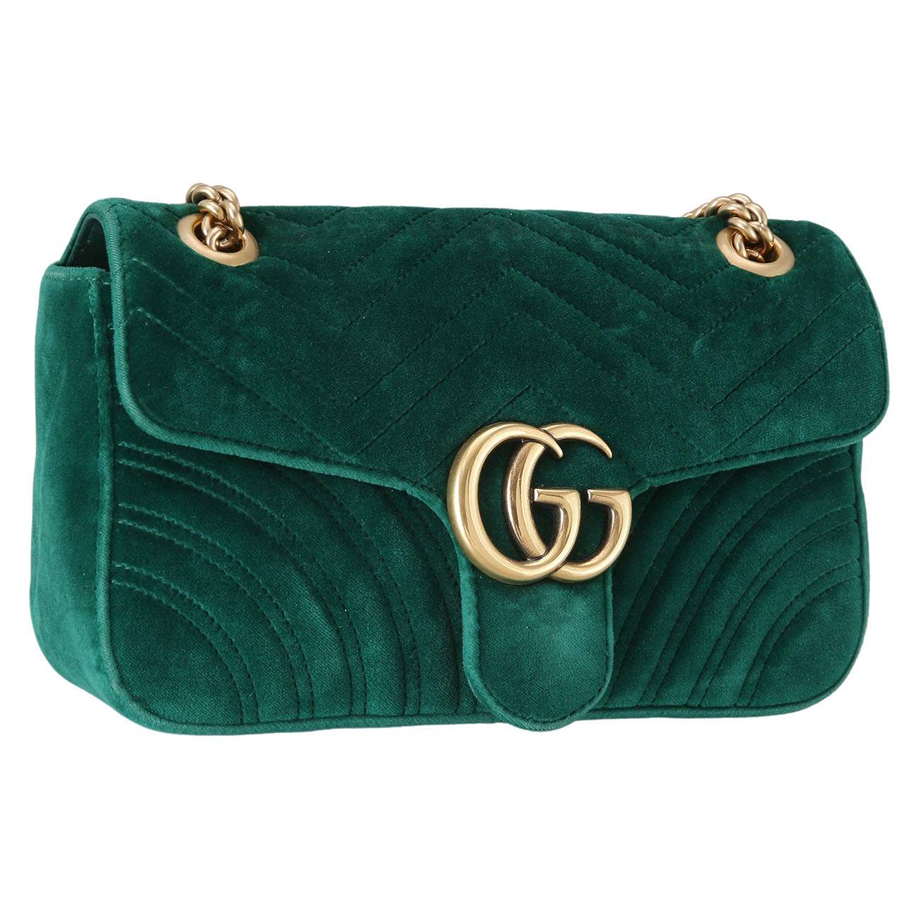 GUCCI(USED)구찌 443497 스웨이드 GG마몽 마틀라세 스몰 체인 백