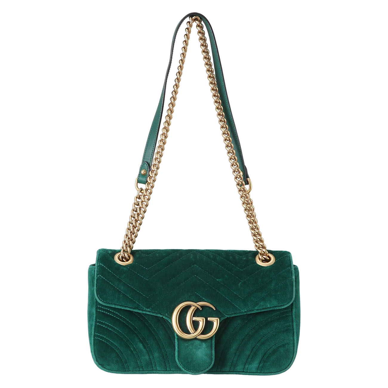 GUCCI(USED)구찌 443497 스웨이드 GG마몽 마틀라세 스몰 체인 백