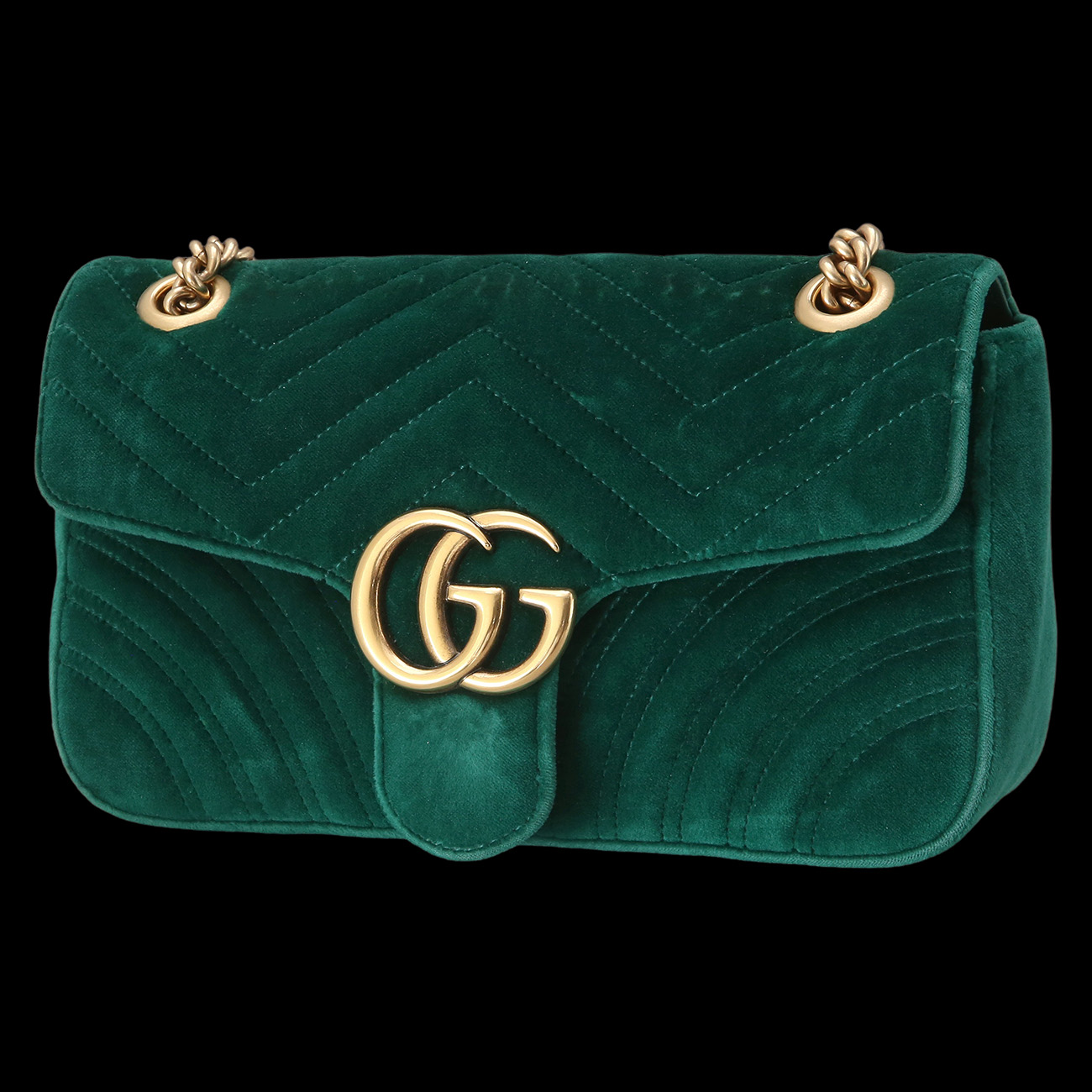 GUCCI(USED)구찌 443497 스웨이드 GG마몽 마틀라세 스몰 체인 백