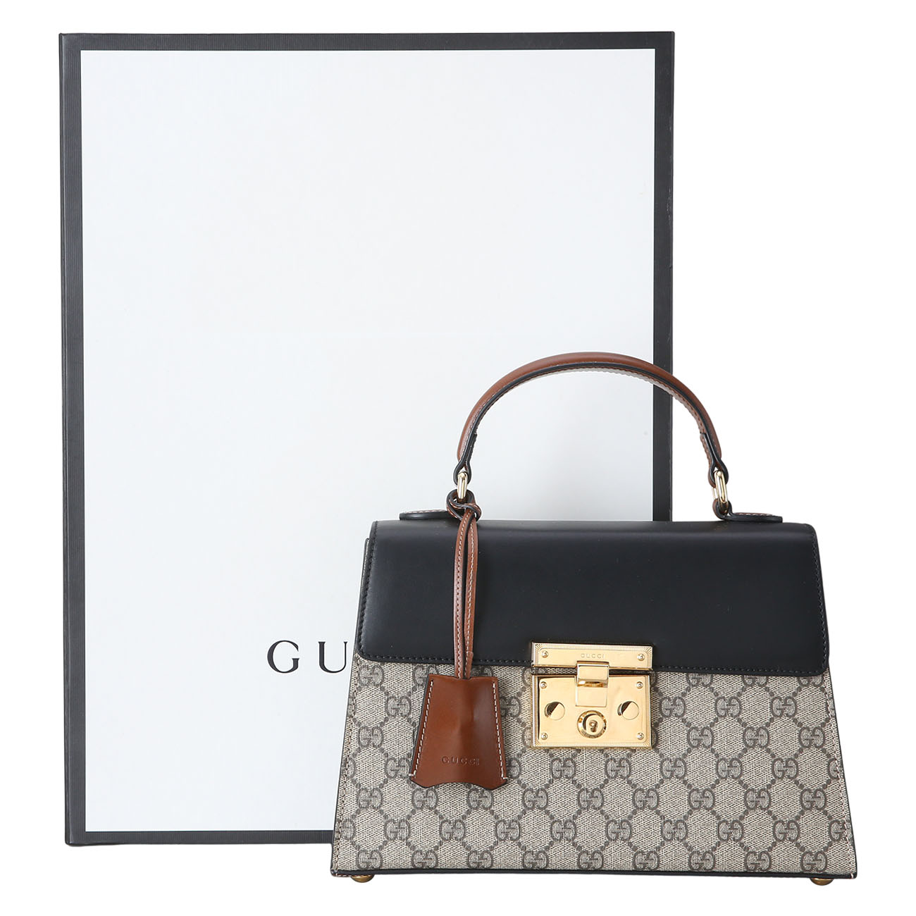 GUCCI(USED)구찌 453188 패드락 GG 탑 핸들백
