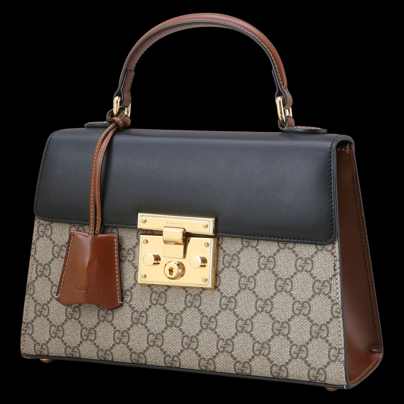 GUCCI(USED)구찌 453188 패드락 GG 탑 핸들백