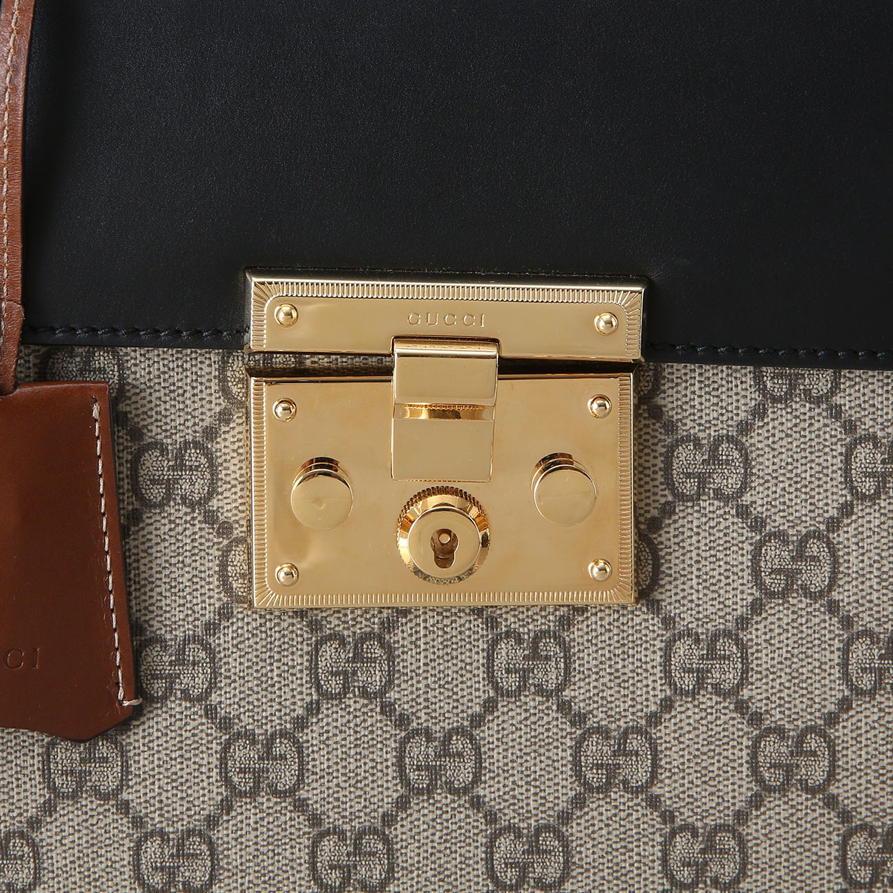 GUCCI(USED)구찌 453188 패드락 GG 탑 핸들백