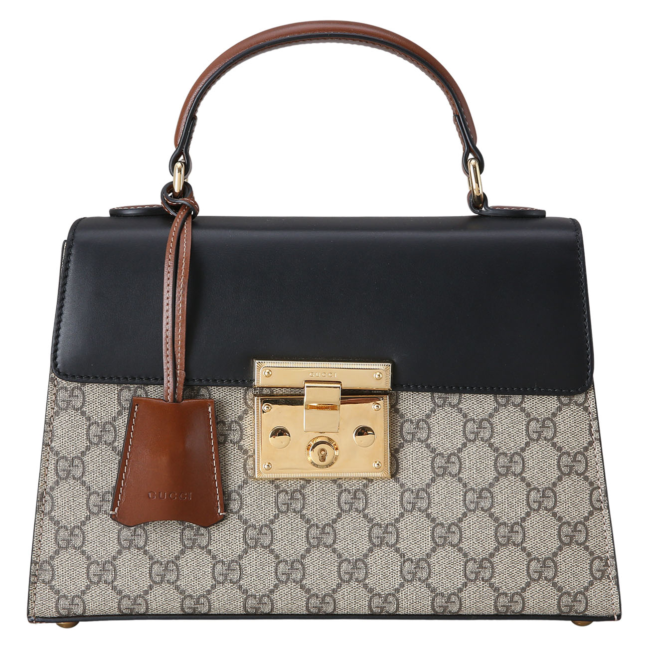 GUCCI(USED)구찌 453188 패드락 GG 탑 핸들백