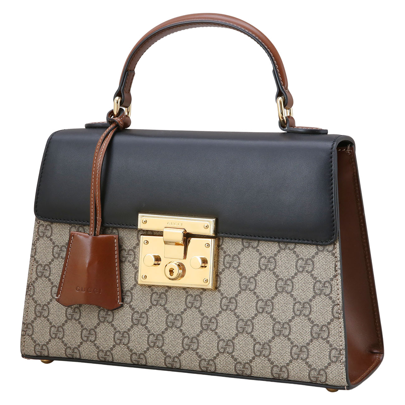 GUCCI(USED)구찌 453188 패드락 GG 탑 핸들백