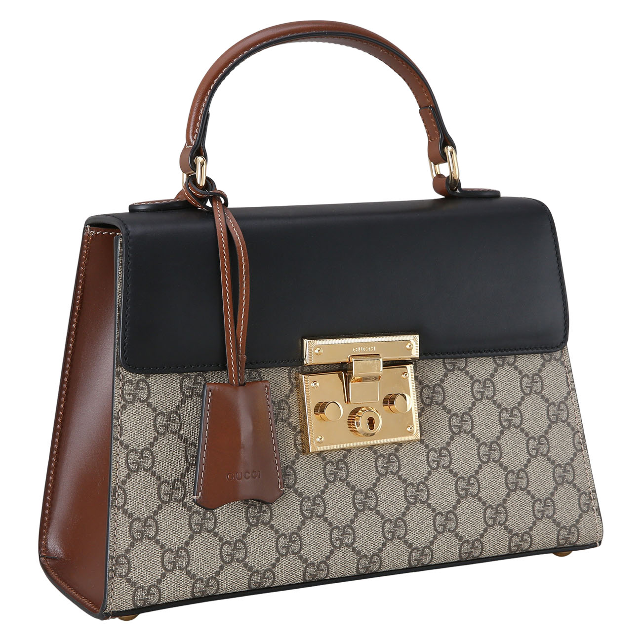 GUCCI(USED)구찌 453188 패드락 GG 탑 핸들백