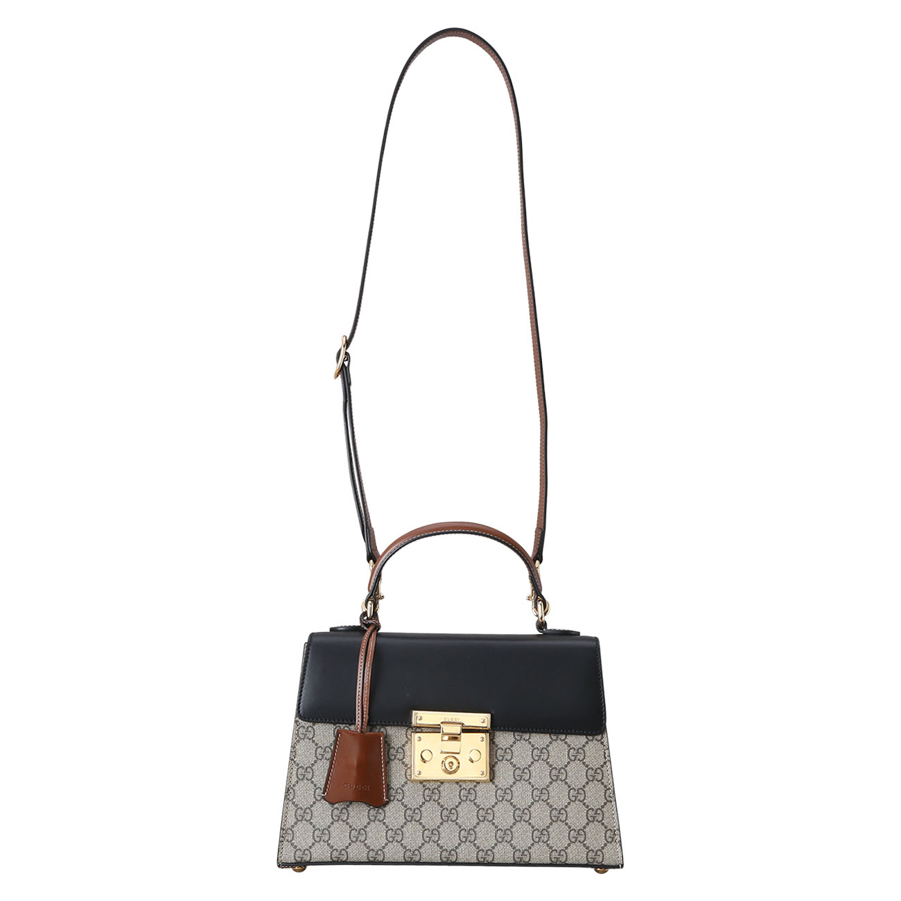 GUCCI(USED)구찌 453188 패드락 GG 탑 핸들백