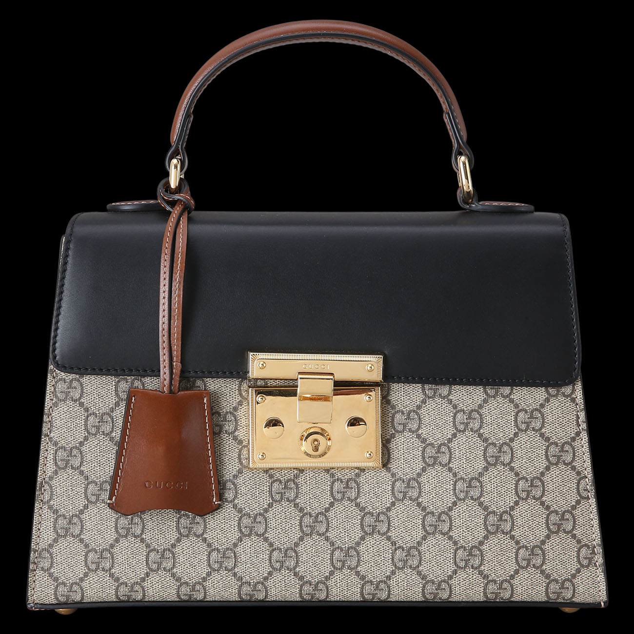 GUCCI(USED)구찌 453188 패드락 GG 탑 핸들백