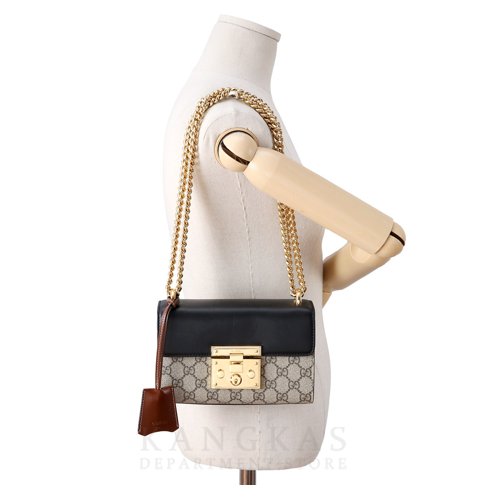 GUCCI(USED)구찌 409487 패드락 GG수프림 체인 숄더백