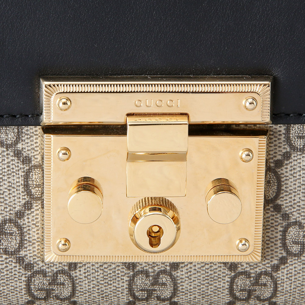 GUCCI(USED)구찌 409487 패드락 GG수프림 체인 숄더백