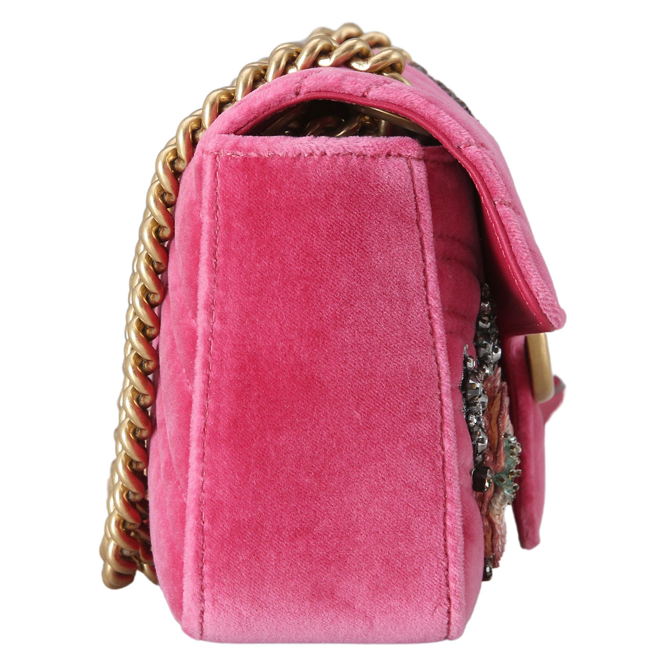 GUCCI(USED)구찌 446744 마틀라쎄 벨벳 미니 숄더백