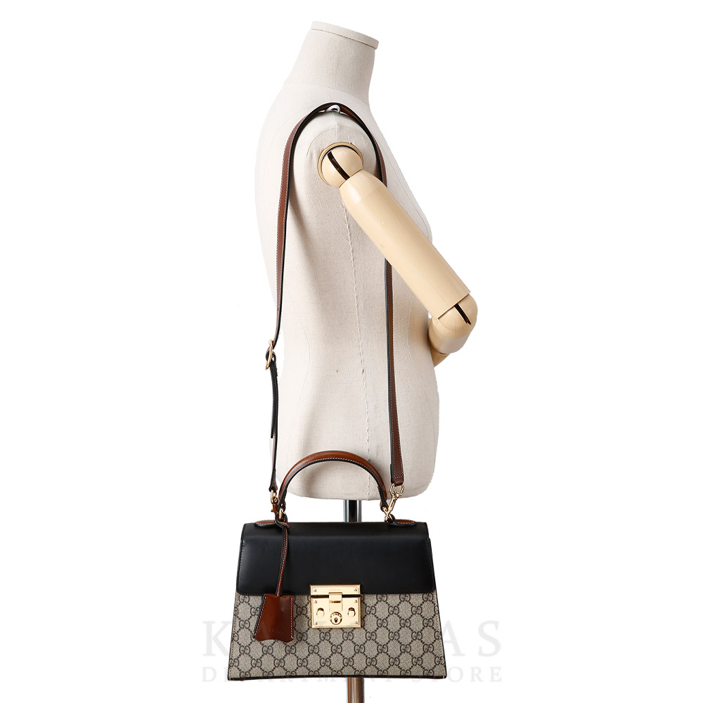 GUCCI(USED)구찌 453188 패드락 GG 탑 핸들백