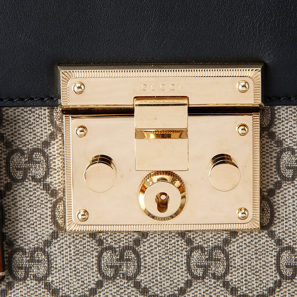 GUCCI(USED)구찌 453188 패드락 GG 탑 핸들백