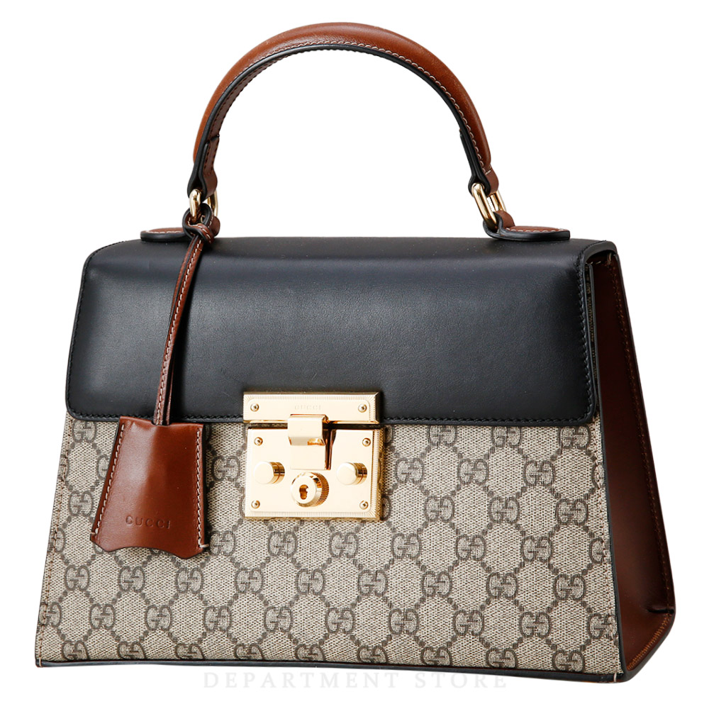 GUCCI(USED)구찌 453188 패드락 GG 탑 핸들백