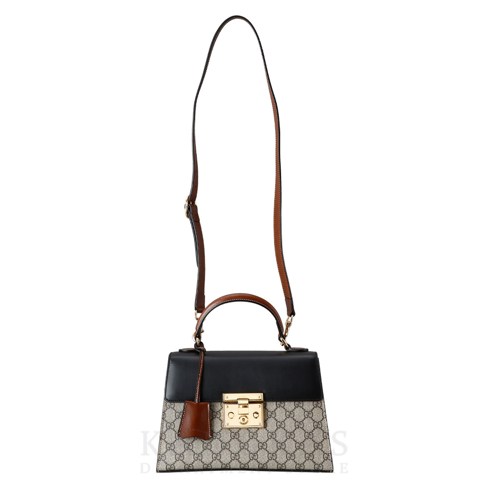 GUCCI(USED)구찌 453188 패드락 GG 탑 핸들백