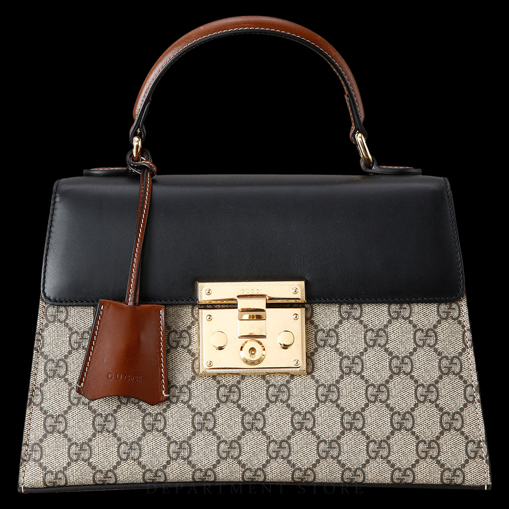 GUCCI(USED)구찌 453188 패드락 GG 탑 핸들백