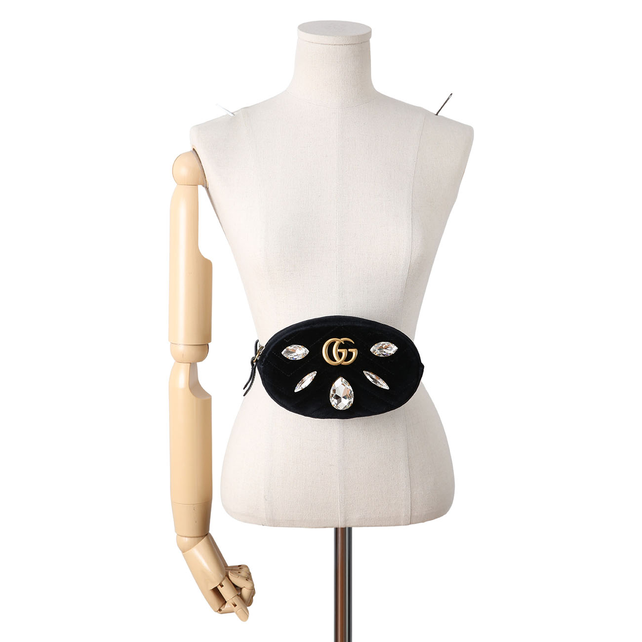 GUCCI(USED)구찌 476434 시즌 스웨이드 GG마몽 벨트백