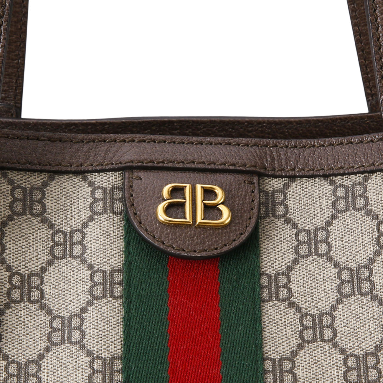 GUCCI(USED)구찌 680125 발렌시아가 콜라보 해커 그래피티 쇼퍼백