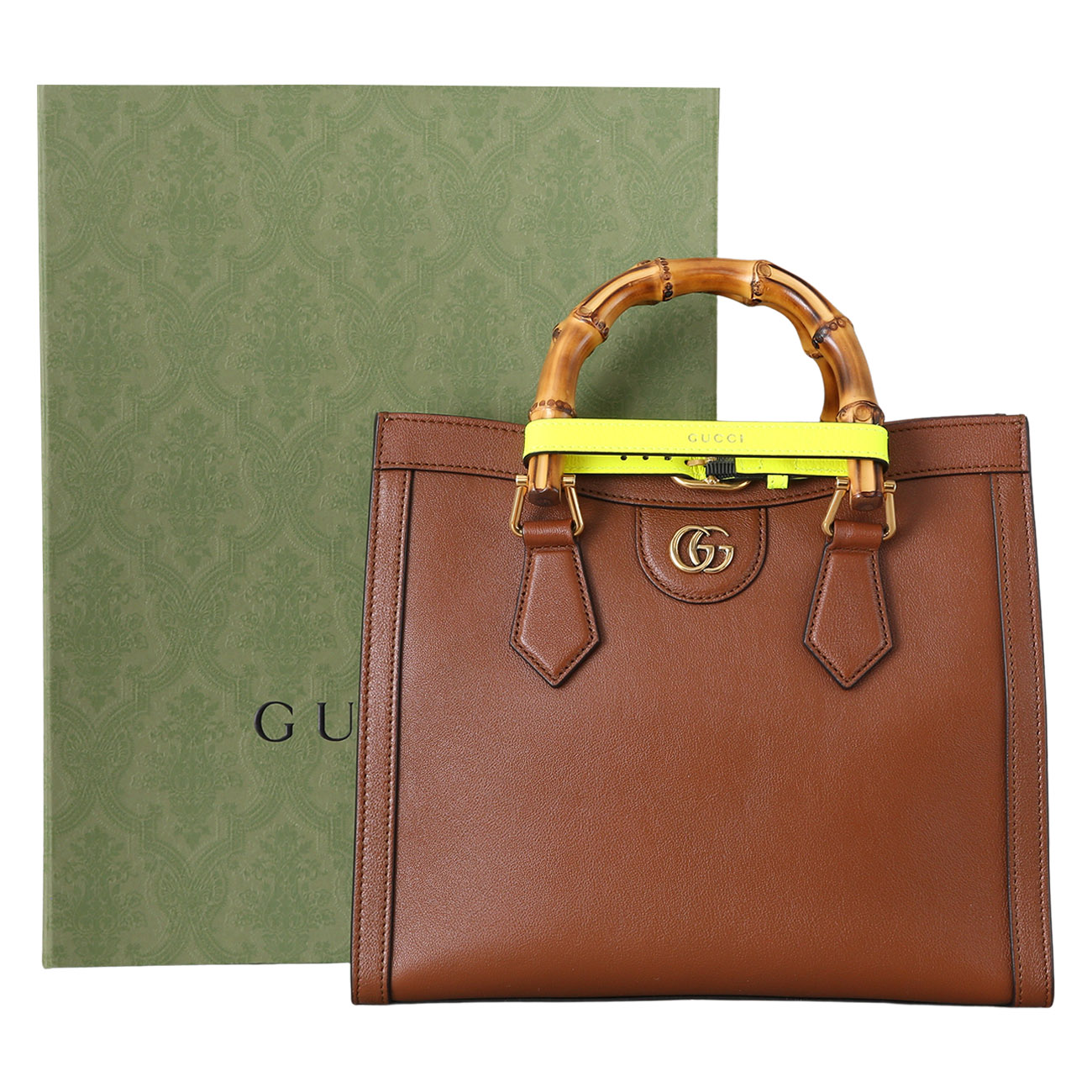 GUCCI(USED)구찌&lrm; 660195 다이애나 뱀부 스몰 토트백