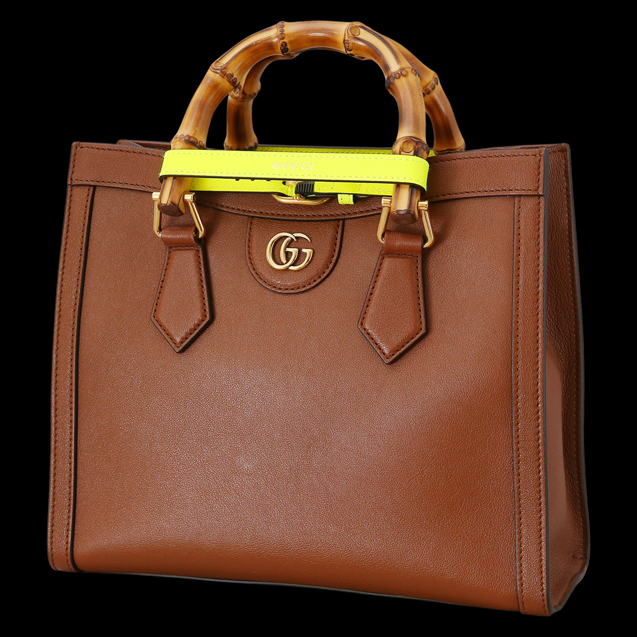 GUCCI(USED)구찌&lrm; 660195 다이애나 뱀부 스몰 토트백