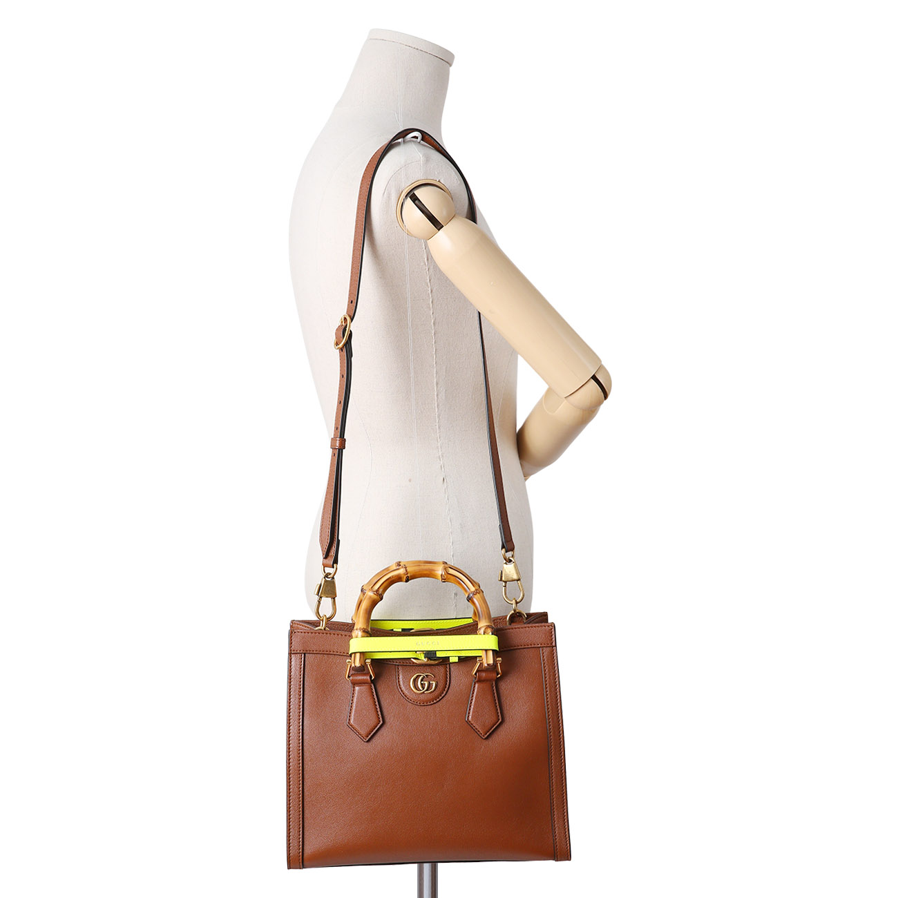 GUCCI(USED)구찌&lrm; 660195 다이애나 뱀부 스몰 토트백