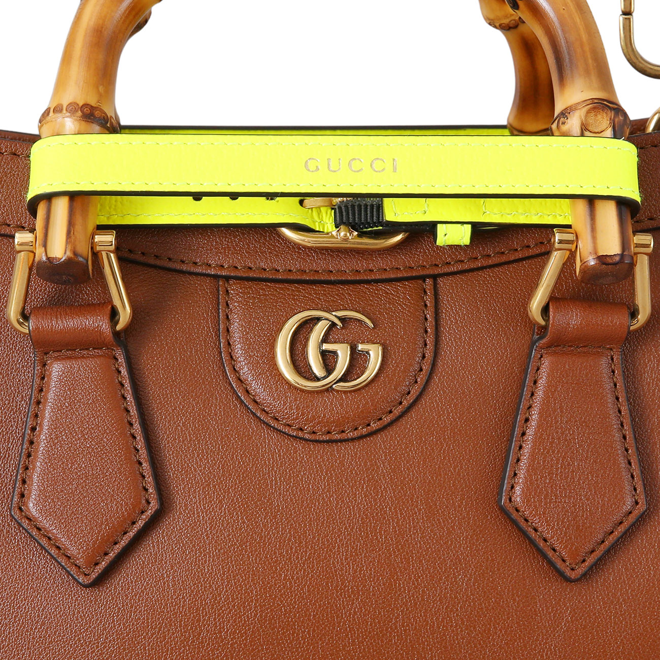 GUCCI(USED)구찌&lrm; 660195 다이애나 뱀부 스몰 토트백