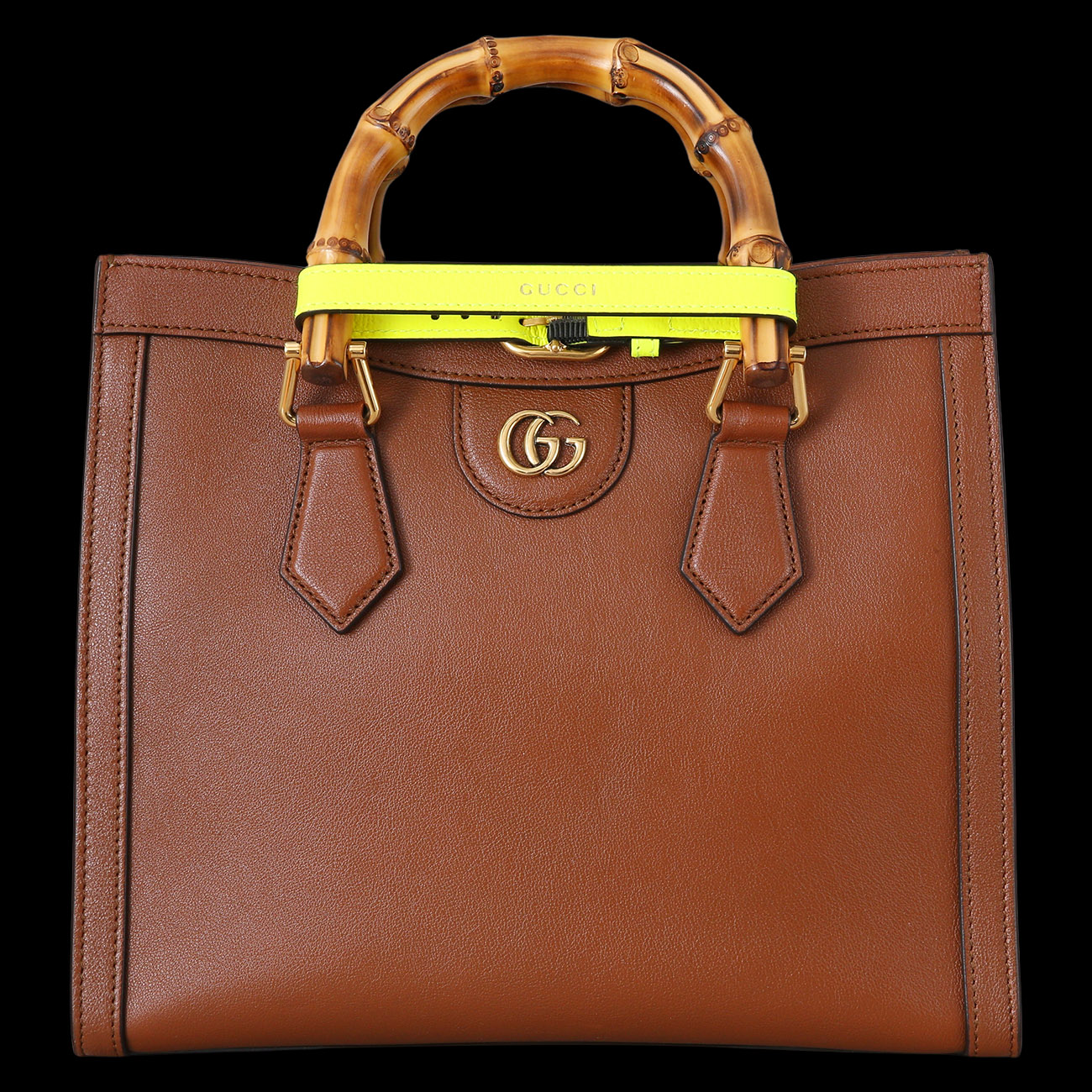 GUCCI(USED)구찌&lrm; 660195 다이애나 뱀부 스몰 토트백