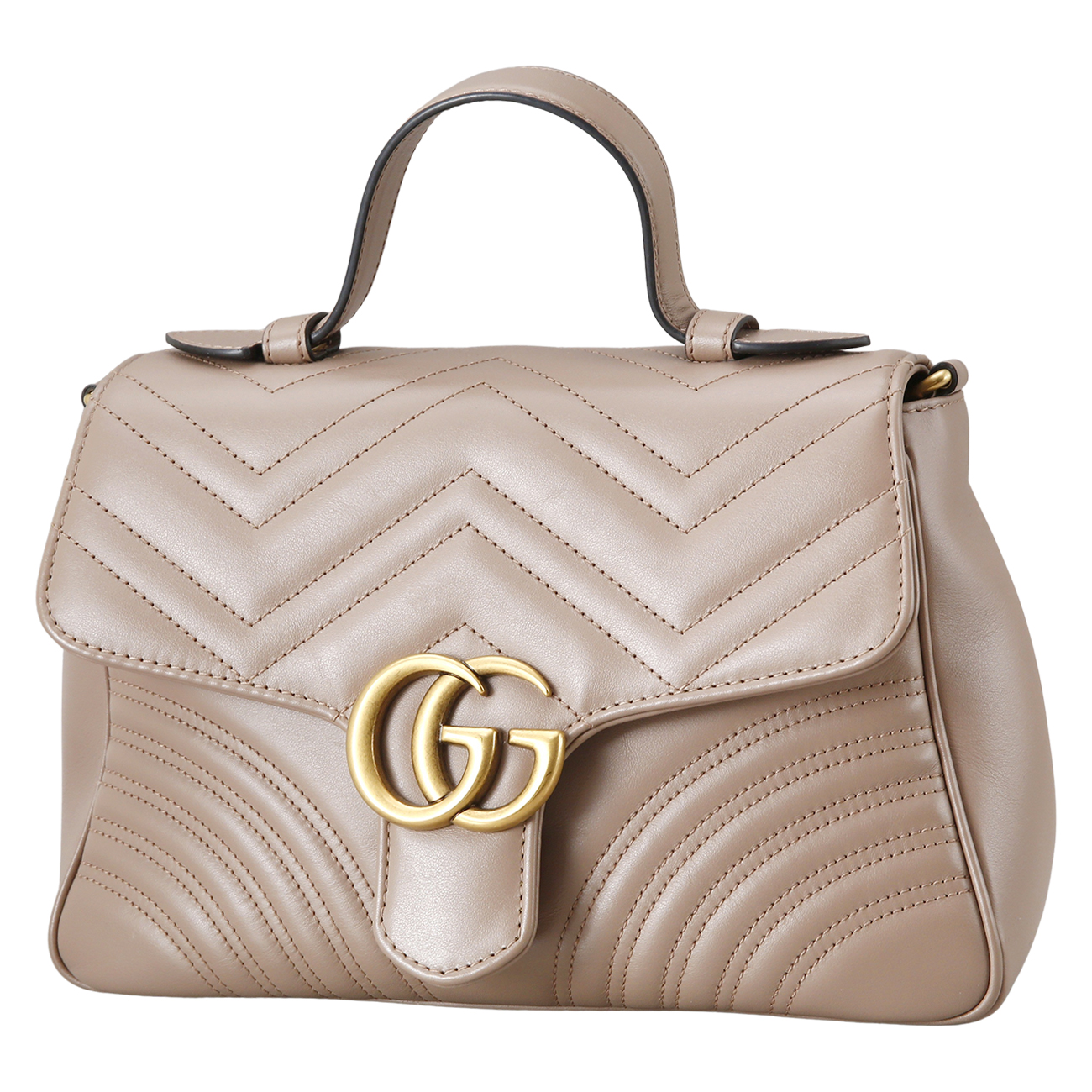 GUCCI(USED)구찌 498110 GG마몽 마틀라세 탑 핸들백
