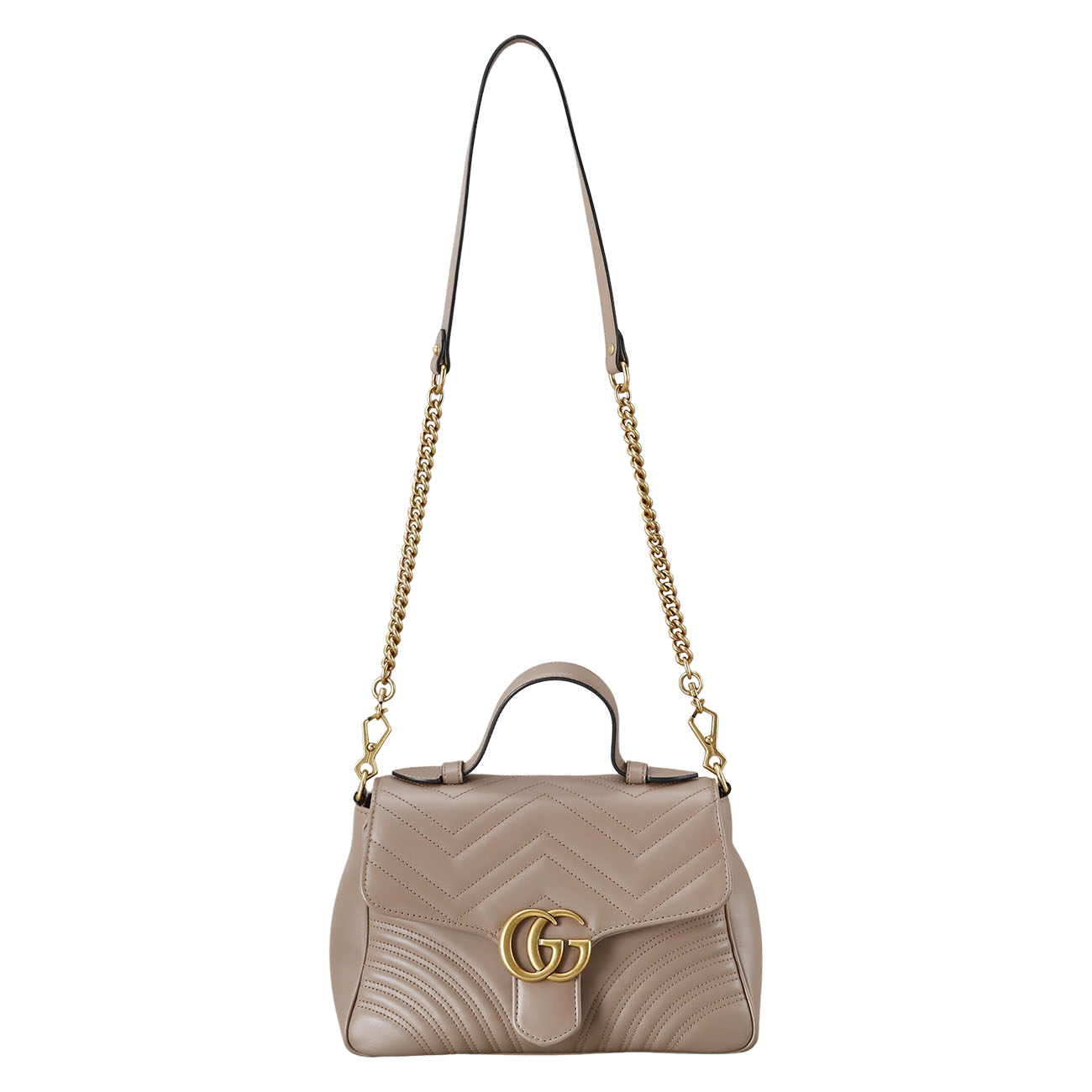 GUCCI(USED)구찌 498110 GG마몽 마틀라세 탑 핸들백