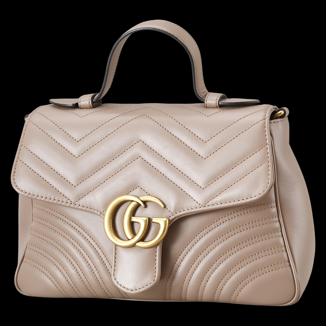 GUCCI(USED)구찌 498110 GG마몽 마틀라세 탑 핸들백