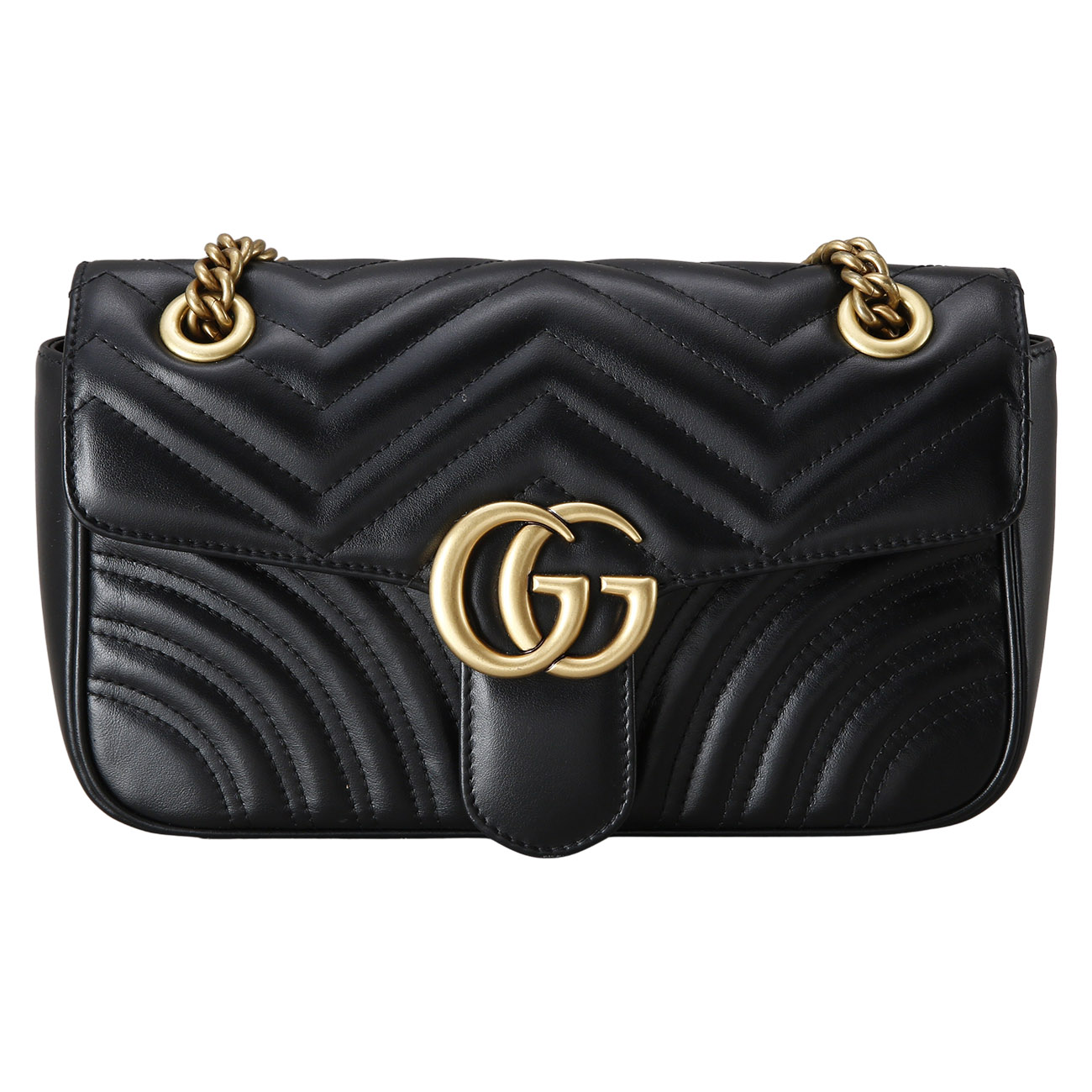 GUCCI(USED)구찌 443497 GG마몽 마틀라세 스몰 체인 백 블랙