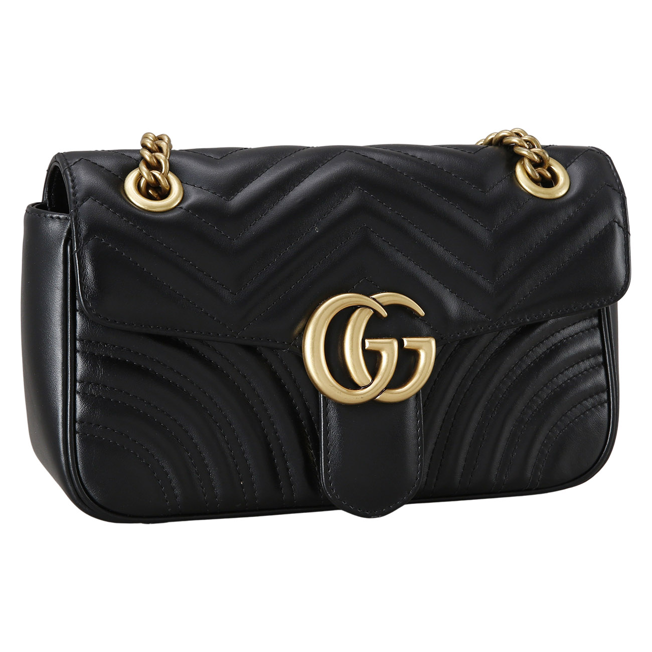 GUCCI(USED)구찌 443497 GG마몽 마틀라세 스몰 체인 백 블랙