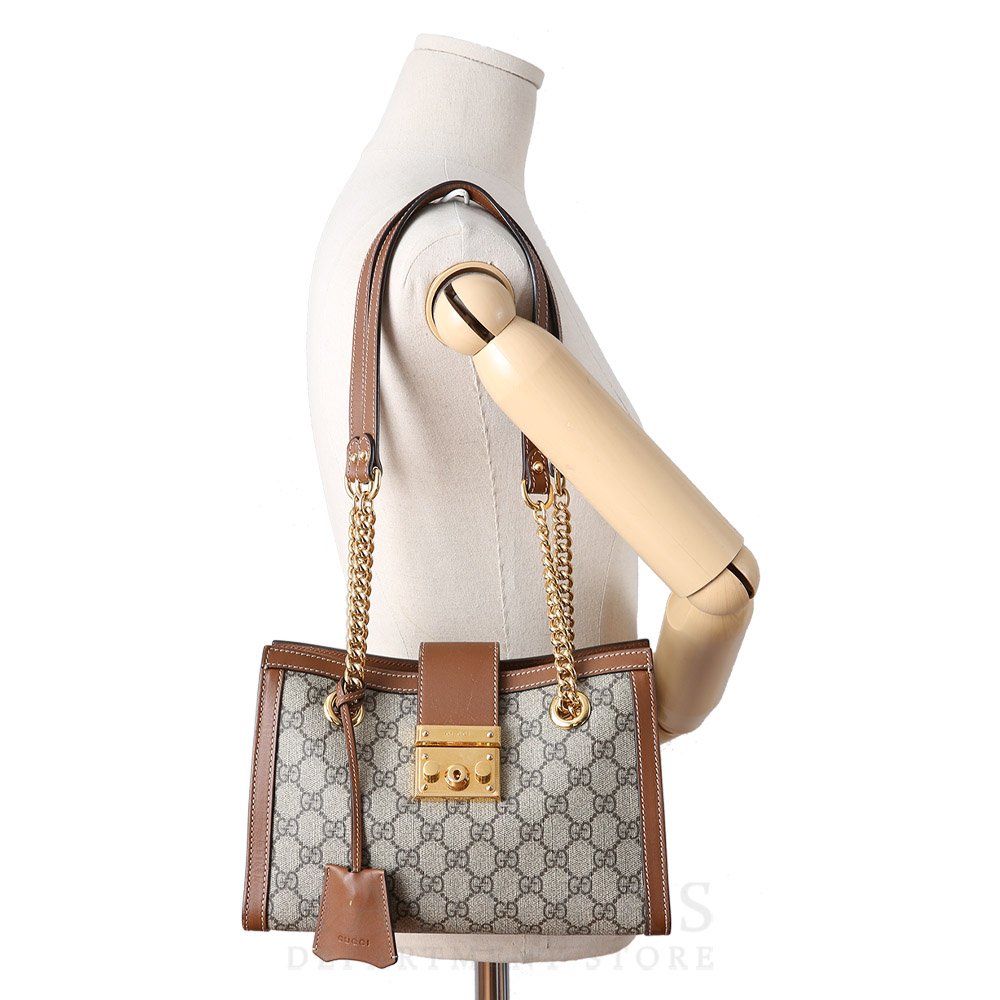 GUCCI(USED)구찌 498156 패드락 GG 체인 숄더백