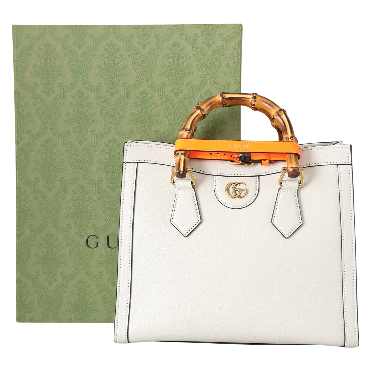 GUCCI(USED)구찌&lrm; 660195 다이애나 뱀부 스몰 토트백