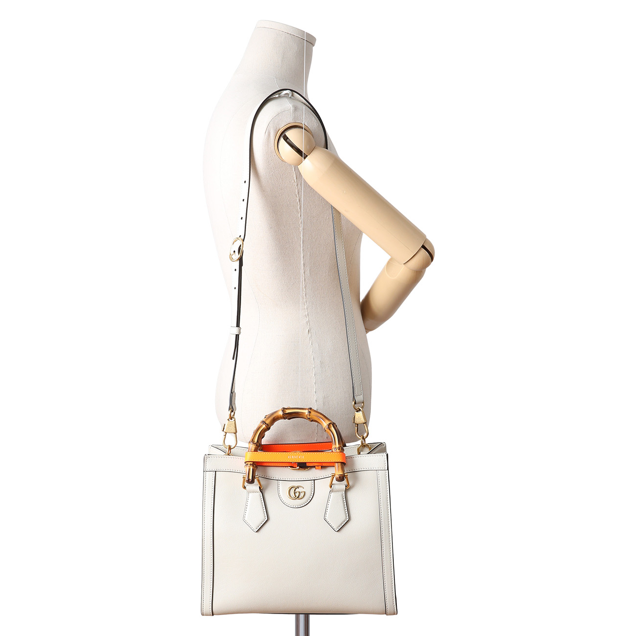 GUCCI(USED)구찌&lrm; 660195 다이애나 뱀부 스몰 토트백