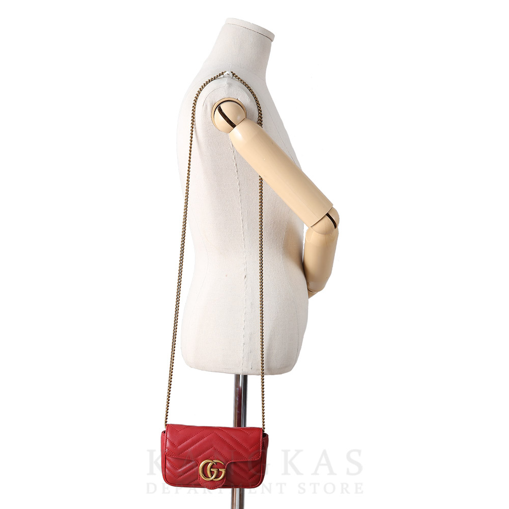 GUCCI(USED)구찌 476433 GG마몽 마틀라세 수퍼미니 체인백