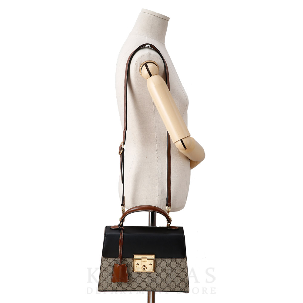GUCCI(USED)구찌 453188 패드락 GG 탑 핸들백