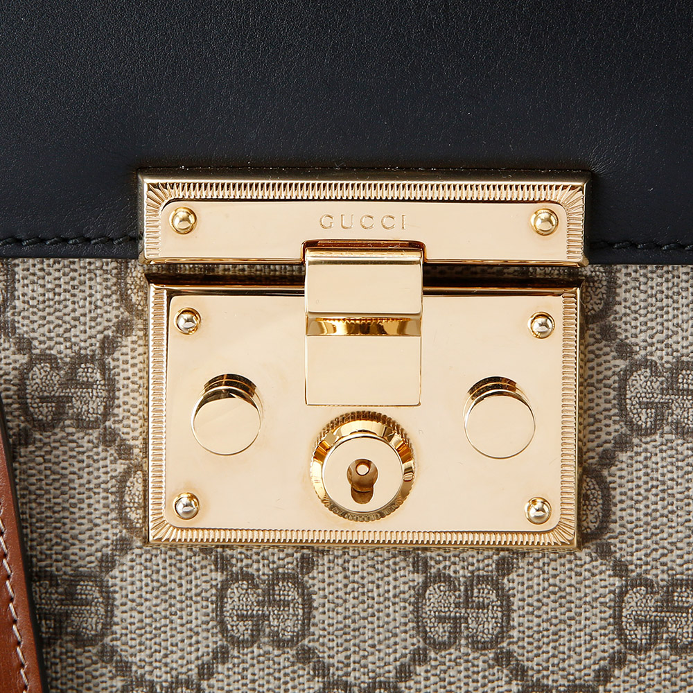 GUCCI(USED)구찌 453188 패드락 GG 탑 핸들백