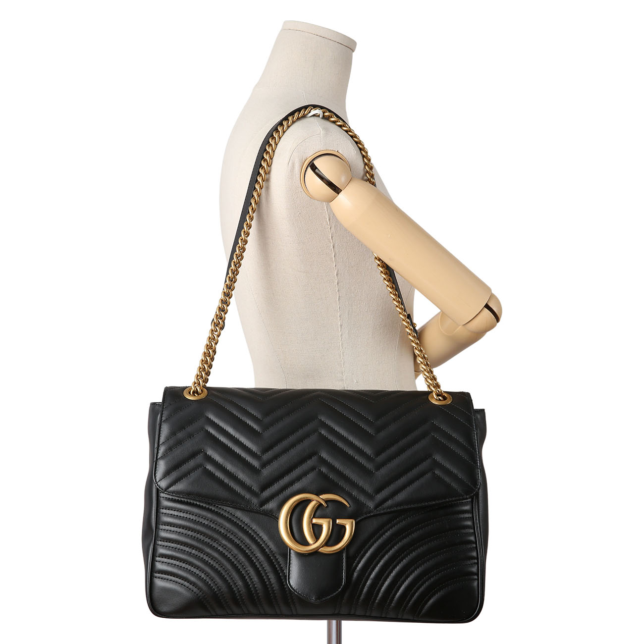 GUCCI(USED)구찌 498090 GG마몽 마틀라세 라지 숄더백